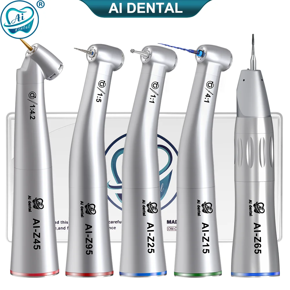 Z Series Dental Contra Angle Low Speed Handpiece 1:4.2/1:5/4:1/1:1 Used for E-type Electric Air Motor Non-optic fiber