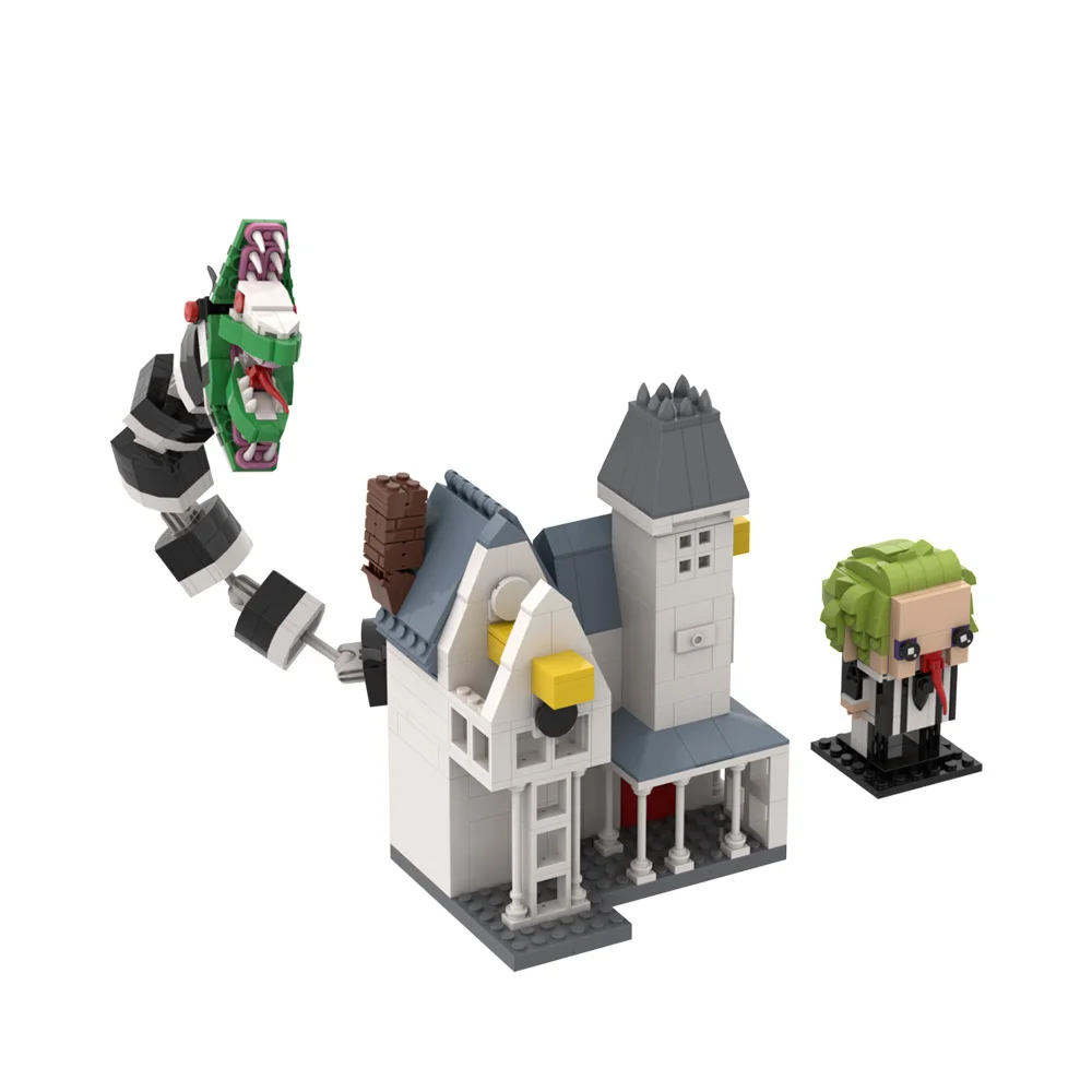 BeetlejuSTReds Brickheadzs importer nights Set, Black and White mesurosts House, Salle Monster Toys, Classic Movies, Halloween Gift for Kids