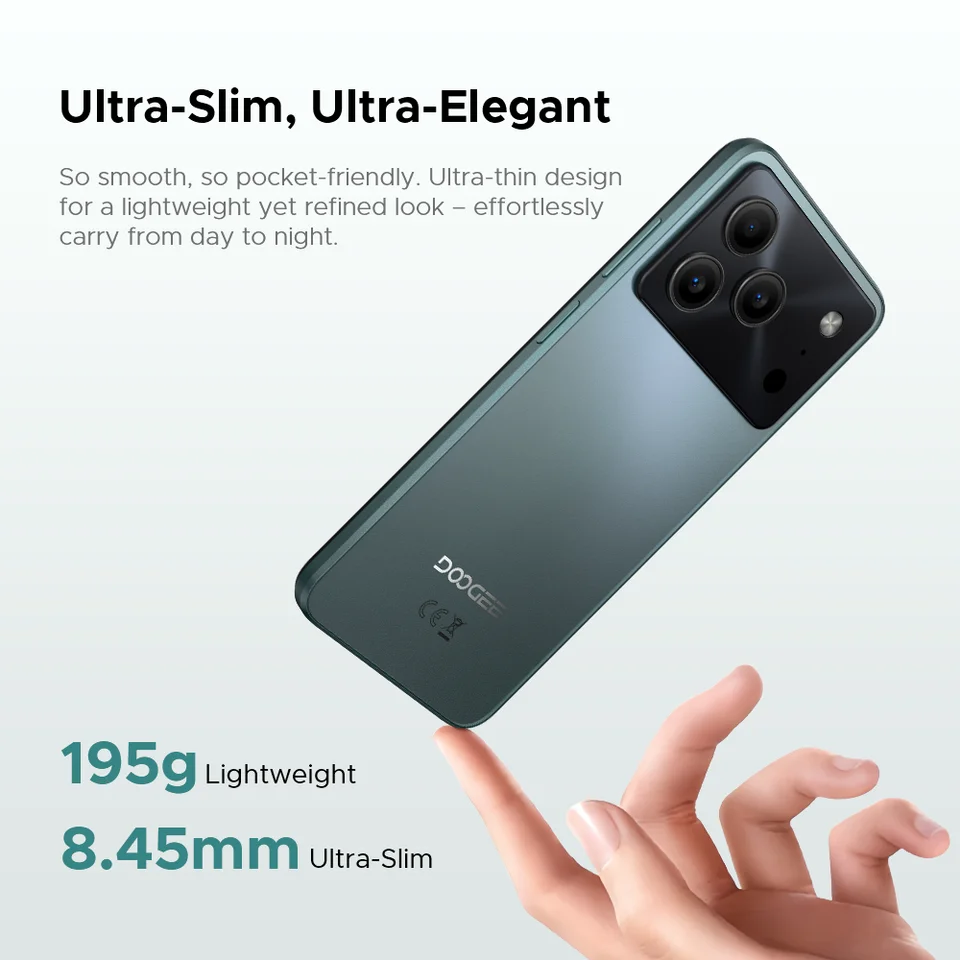 Versão global doogee note56 pro telefone inteligente android 16