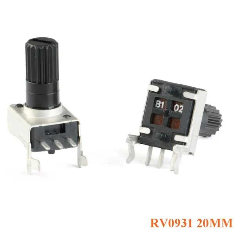 10pcs RV0931 Potentiometer Side-Adjustable Handle 20mm Shaft 1KB102 5KB502 10KB103 50KB503 100KB504 WH09 0931