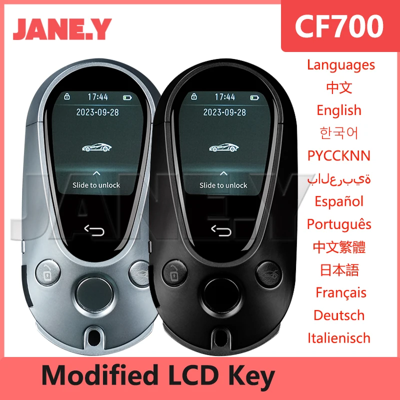 

CF700 Universal Modified LCD Key For Toyota Benz Hyundai BMW VW Keyless Go Screen Display Car Fob Smart LCD Car Remote Key