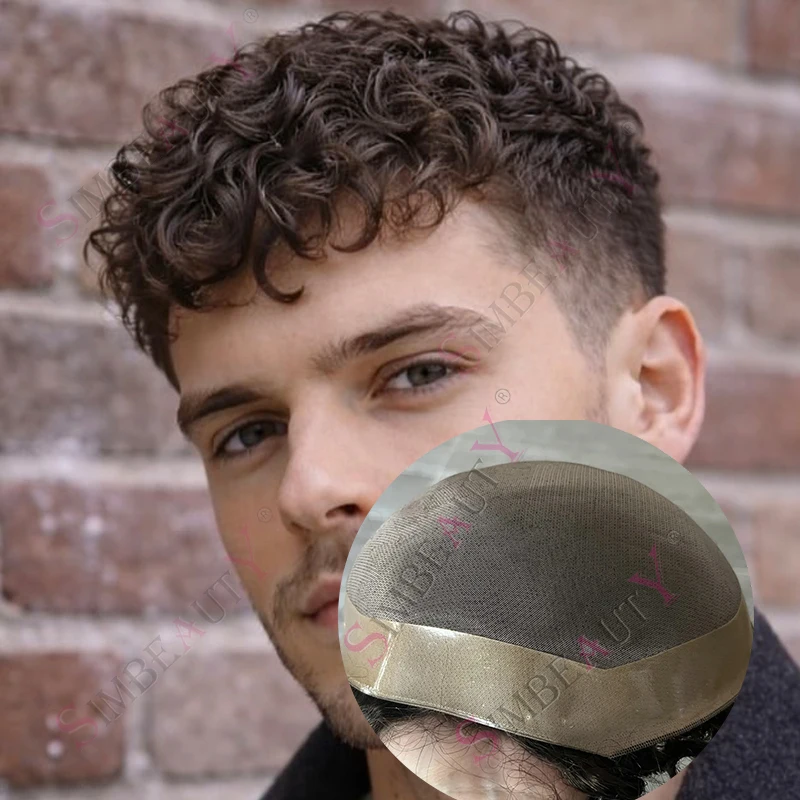 

Накладка для волос из натуральных человеческих волос, 18 мм, кудрявые афро-локны, светлые, с естественной линией роста волос, комфортная, прочная, на тонком моноленточном основании, 22 мм кудри, для замещения волос