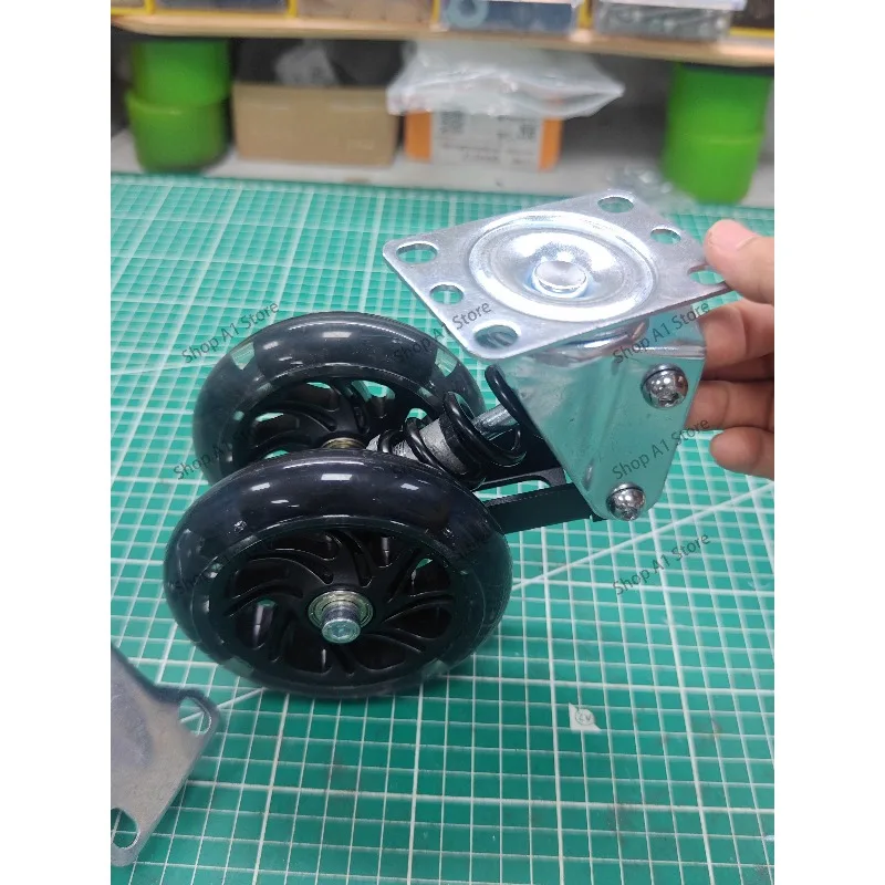 Caster Wheel with Shock Absorption, Shockproof Swivel Caster for Trolley, Trailer, Small Cart Replacement Wheel