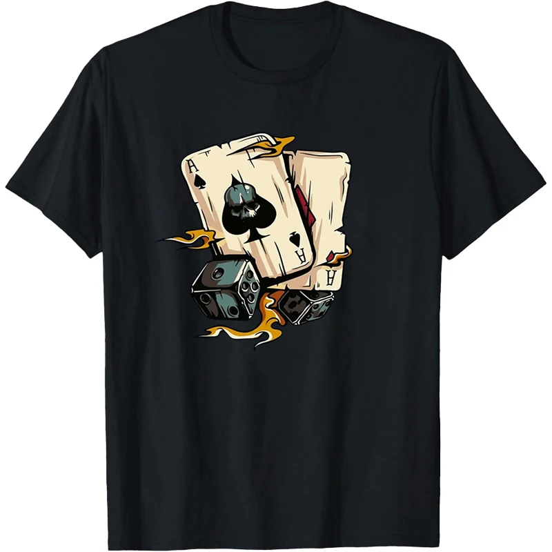 PLAYING CARDS TShirt Man Shirt Poker Retro Graphic T Shirt Playing Card TShirt Poker Player Gifts King of Gambler Game Tees
