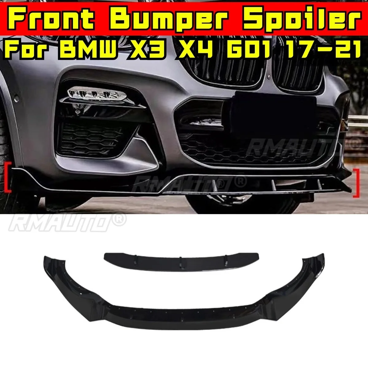 

Car Front Bumper Spoiler Lip Diffuser Modification Part For BMW X3 X4 G01 2017-2021 Bumper Guard Protector Cover Car Accessories