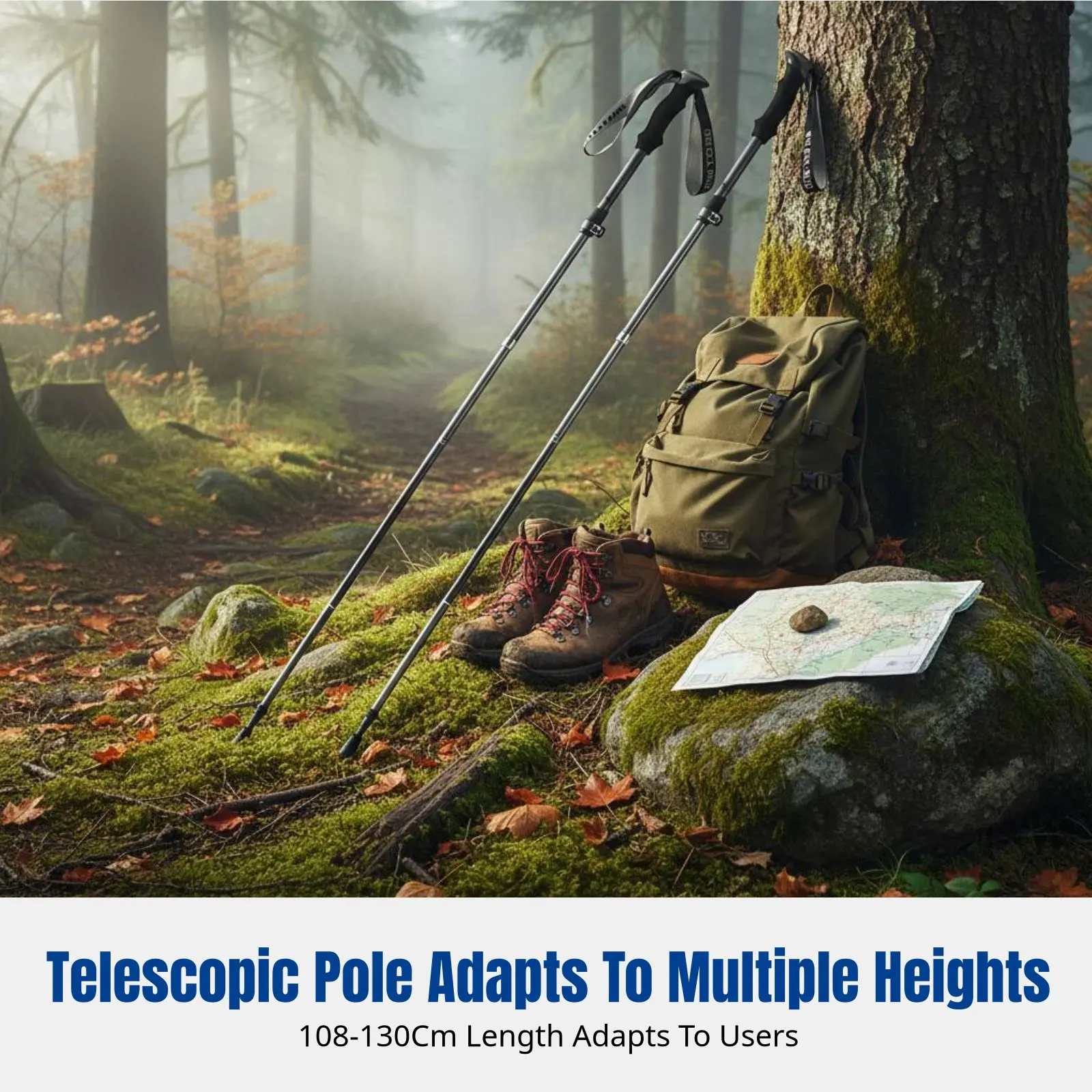 

Трекинговая палка из алюминиевого сплава 7075, 5-секционная, складная, с амортизацией, с поролоновой рукояткой, регулируемая, для активного отдыха