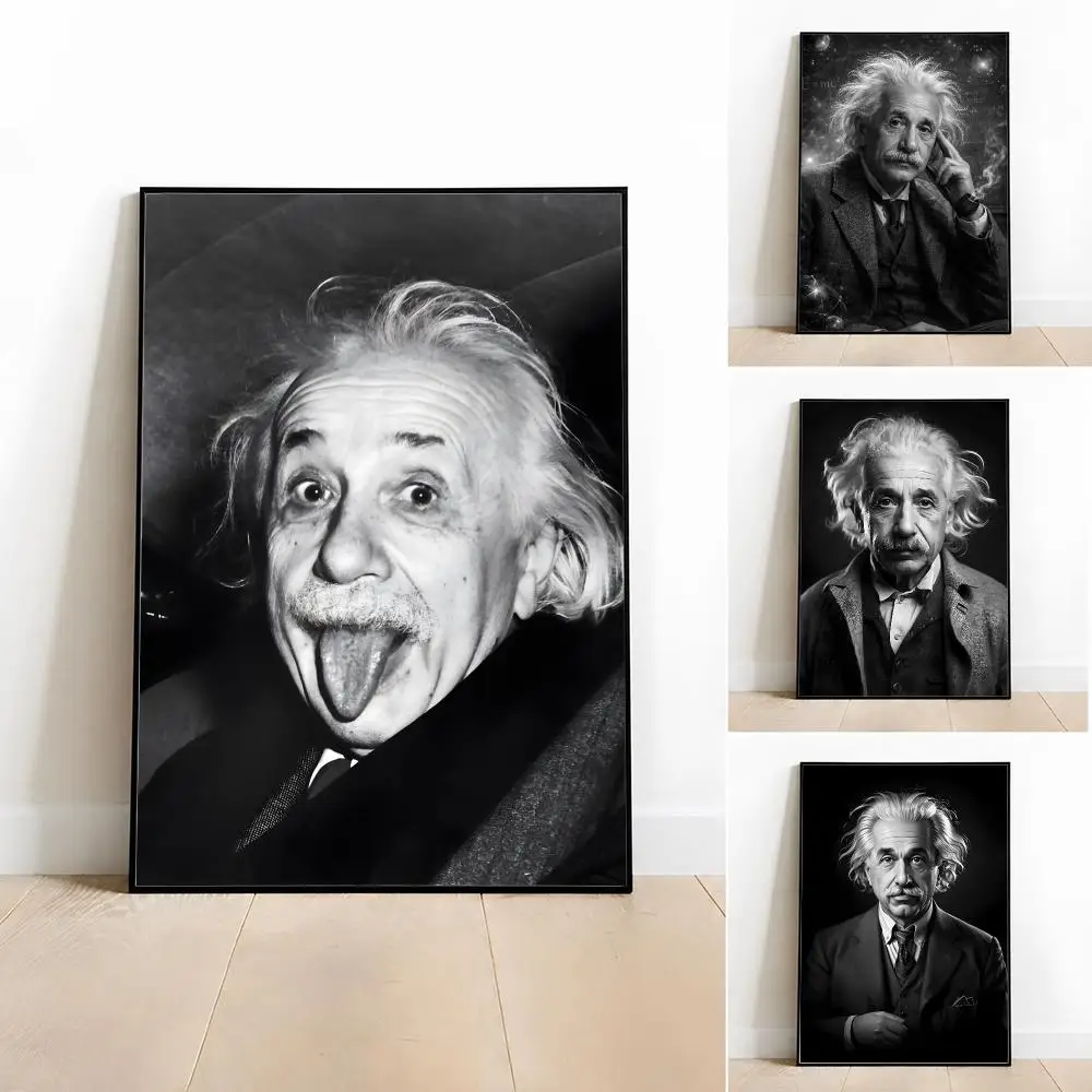 Celebrity Albert Einstein Poster Poster Room Wall Art Decor Waterproof Stickers For Home Bar Bedroom Decoration