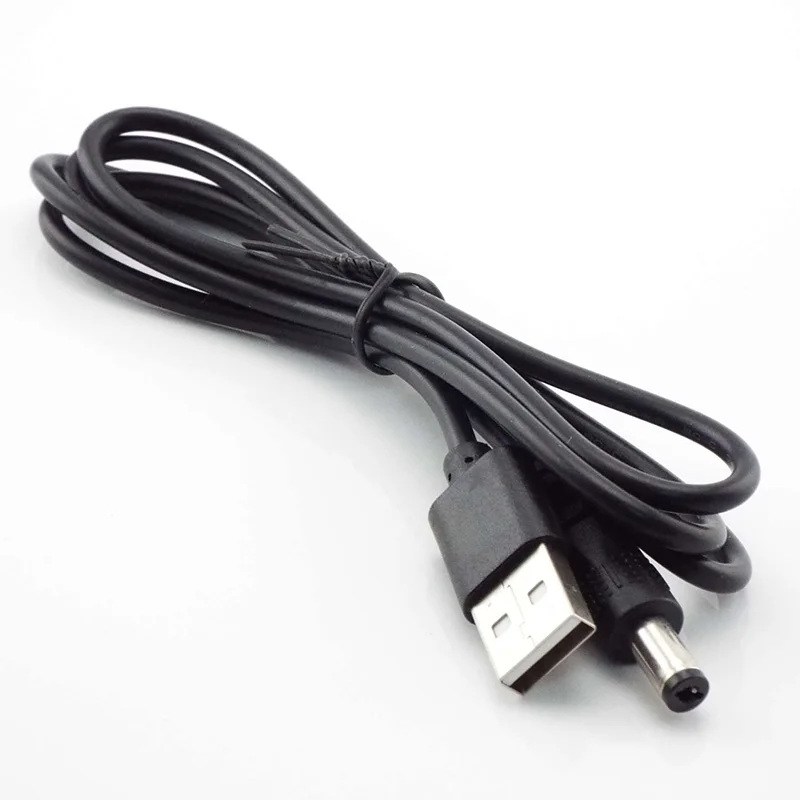 USBタイプAオスジャックプラグ、延長ケーブル、コード、電源、5.5x2.5mm、3.5x1.35mm、4.0x1.7mm、5.5x2.1mm、1m