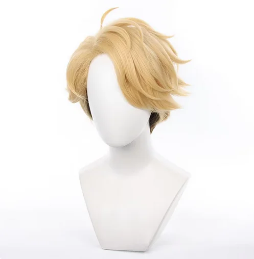 Arashi Narukami Cosplay Wig Short Golden Brown Heat Resistant Synthetic Hair Anime Cosplay Wigs + Wig Cap