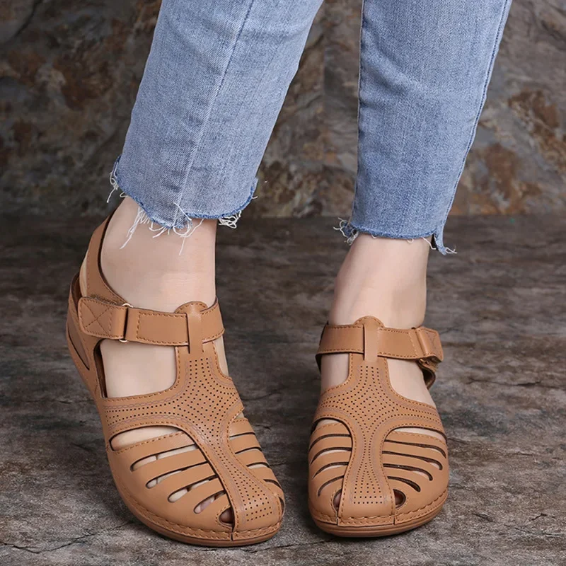 Women Sandals Bohemian Style Summer Shoes for Women Summer Sandals with Heels Gladiator Sandalias Mujer Elegant Wedges Shoes