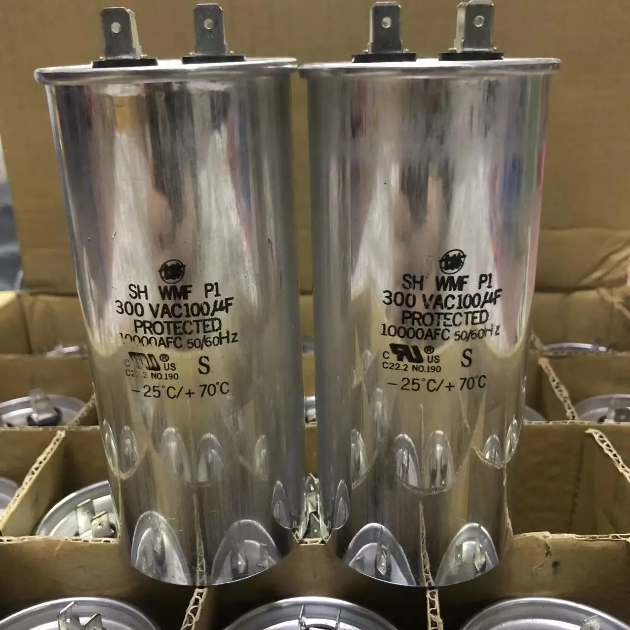 100% brand new original SH WMF 100UF 300V.AC air conditioner motor starting capacitor size 55mm*125MM