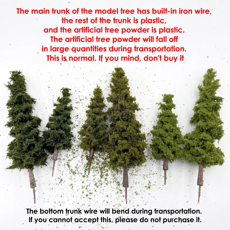 14/21cm Pine Tree Model Train Layout Simulation Wire Tree Model Military Sand Table Material Handmade Diy Landscape Model Tree