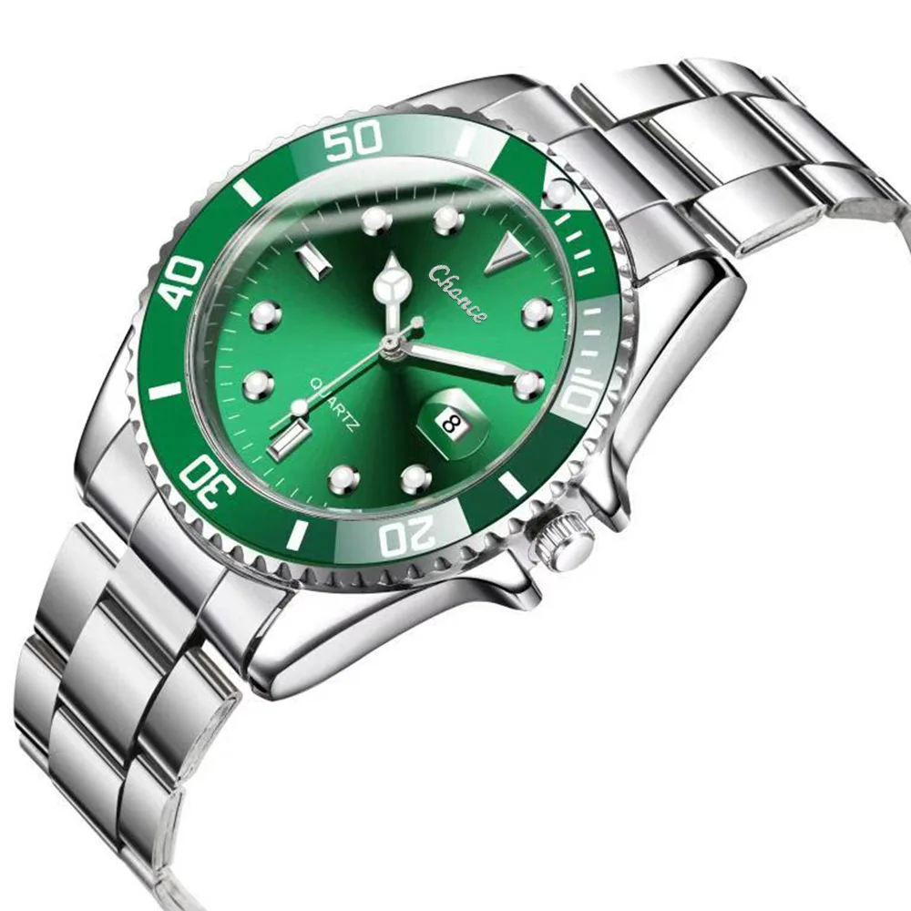 Montre à quartz vert Shoous pour homme, montre d'affaires décontractée, connaître l'atmosphère, chaud, lot