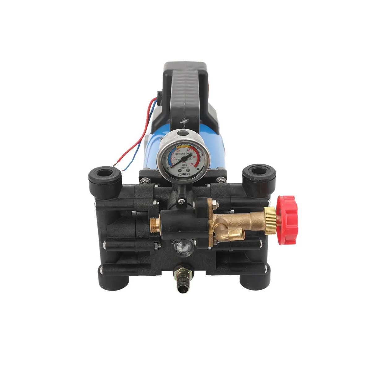 Landwirtschaftliche elektrische Hochdruckpumpe, 24 V, 16 l/min, Doppelzylinder-Kolbenpumpe, Sprühen, Bewässerung, Autowaschanlage, Pestizidsprüher – Detail 24