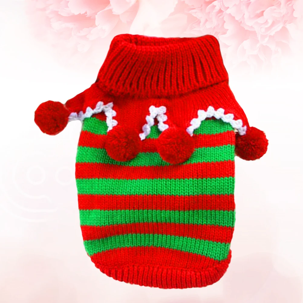 

Pet Christmas Sweater Small Thick Dog Coat Sweaters Thickened Warm Clothes