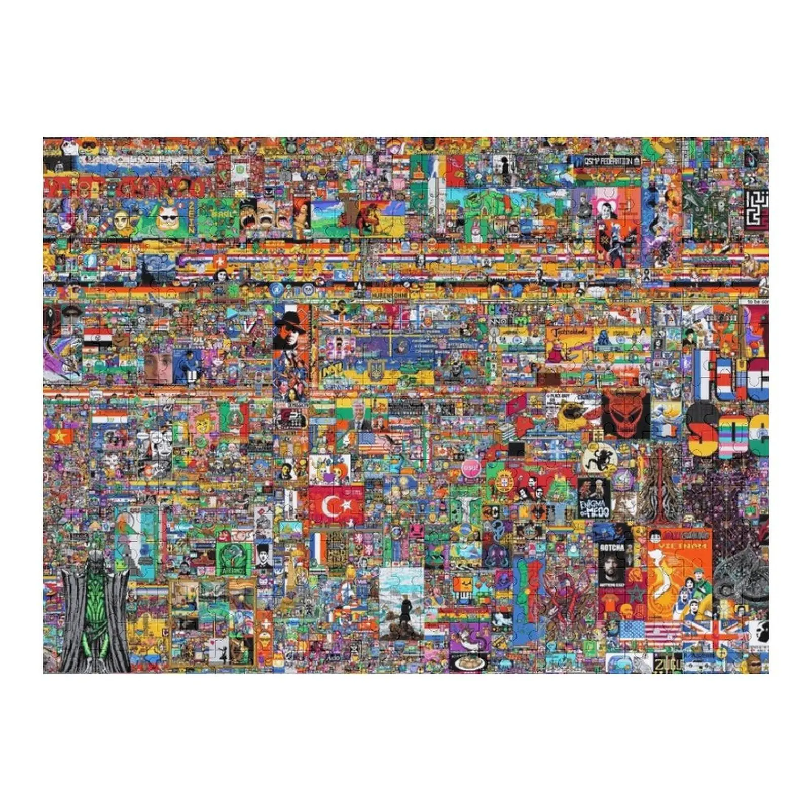 

Reddit Place 2023 Мерч, Reddit r/place 2023, r/place 20223, Мерч, Плакат-пазл Персонализированные игрушки-пазлы