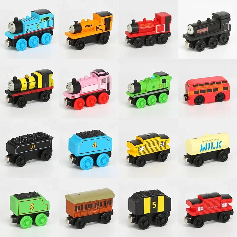 Wooden Magnetic Trains Toys James Gordon Henry Duncan Mini wooden Trains Toy Thomas Trains Toys For Kids Gift