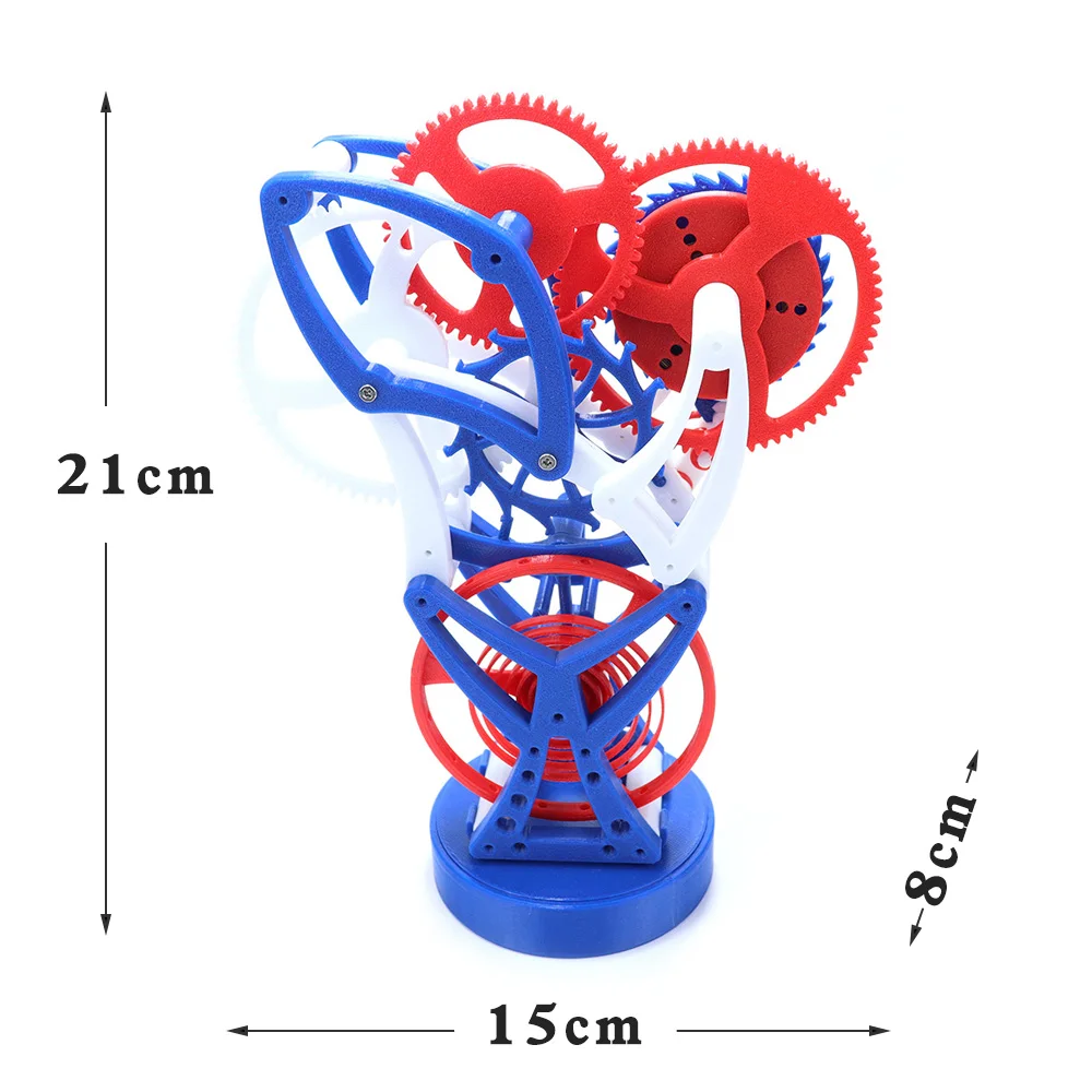 Tourbillon model 3D printed pendule Mechanical structure DIY gear set Creative Science Toys Clockwork driven Physics Teaching