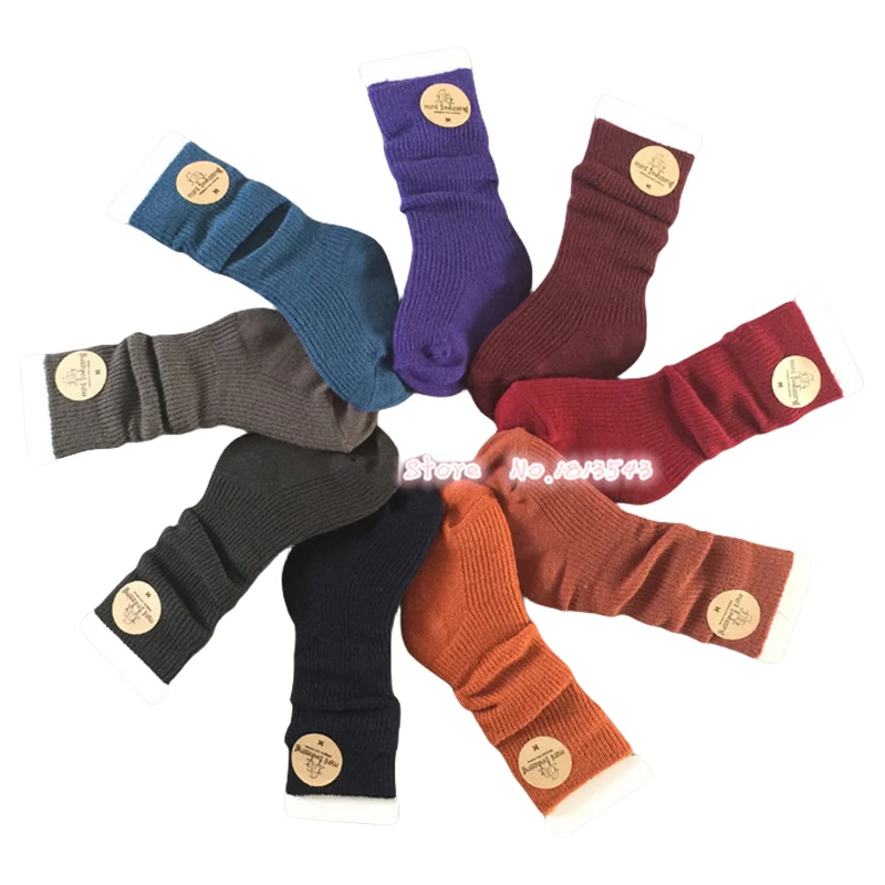 One Pairs 2-4Y 4-6Y Fashion Kids Boy and Girl Winter Slouch Socks Children Thick Warm Cotton Socks Baby Sock Solid Color Unisex