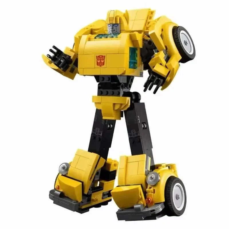 

2024 New ICONS 10338 Yellow Transformation Robot Trucks Car Building Blocks Assemble Bricks Toy for Kids Boys Christmas Gifts