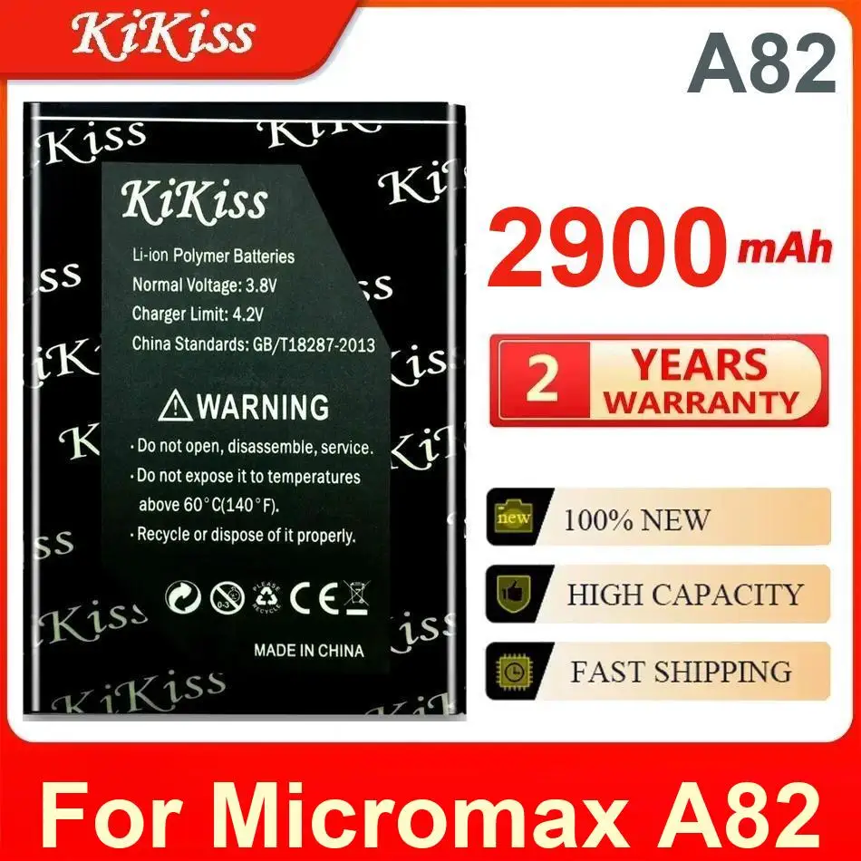

2900Mah Kikiss Battery A82 For Micromax