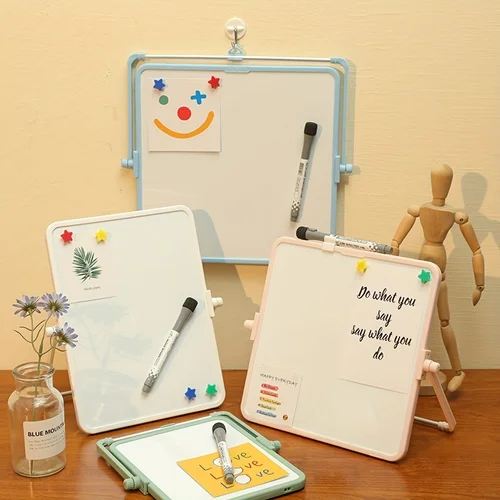 Imagen 1 del producto Pizarra blanca magnética duradera, tablero de planificación de varios tamaños de doble cara, escritorio/escritura/tableros de notas de mensajes, 1 ud.