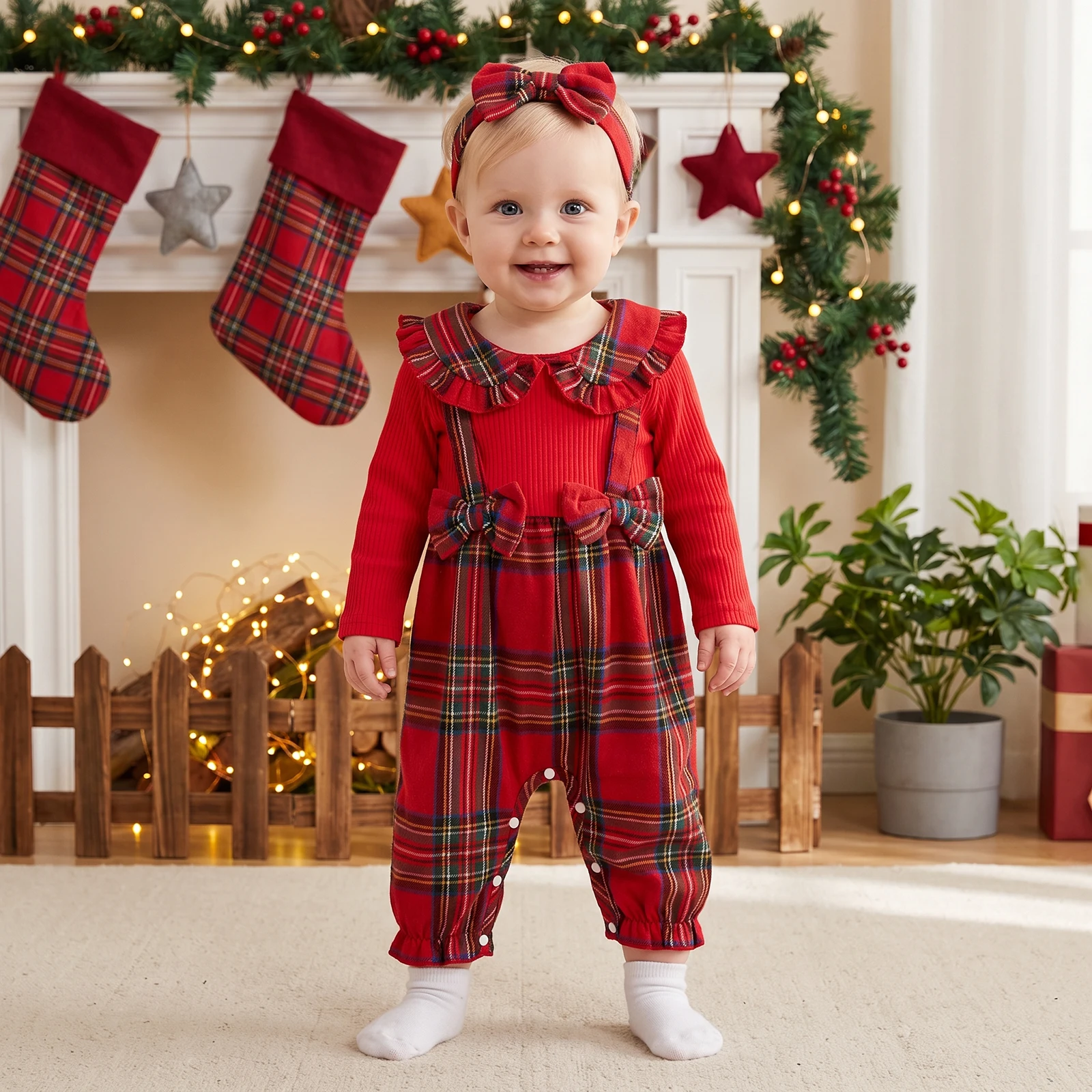 Baby Girl Christmas Romper 1
