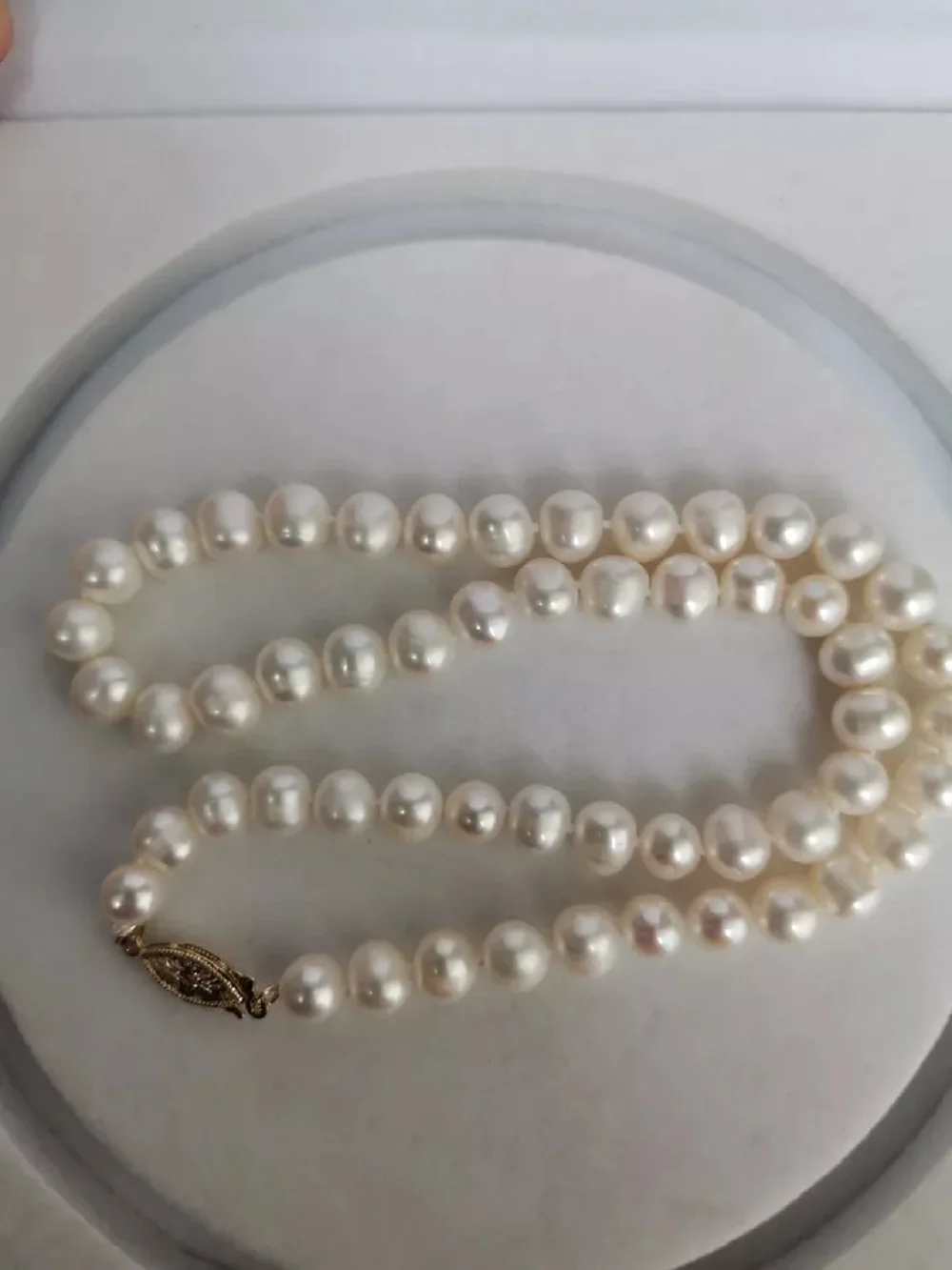 

Bestselling Pearl Necklace AAAA 8-9mm Natural South Sea Round White Pearl Necklace 16-35 inch 925s