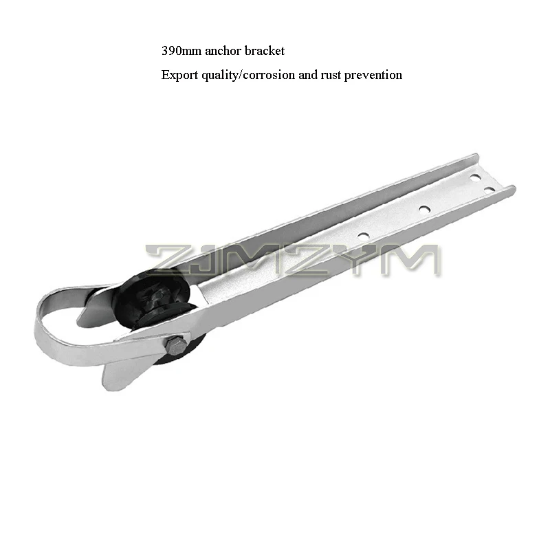 390mm Bow Anchor Roller Bracket 316 Stainless Steel Yacht Lift Roller With Rubber Wheel Fixed Anchor Holder Boat Accessories