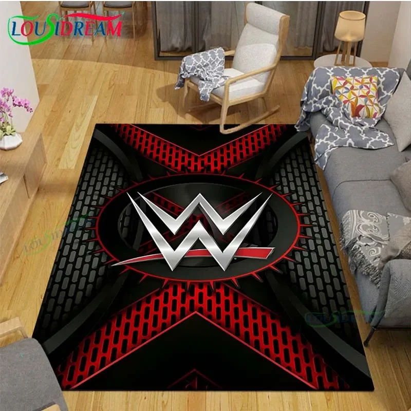 Wrestling Sports W-Wwe Printed Carpet Outdoor Rug Area Rug Non -slip Carpet Bedroom Decor Carpet for Living Room Birthday Gift