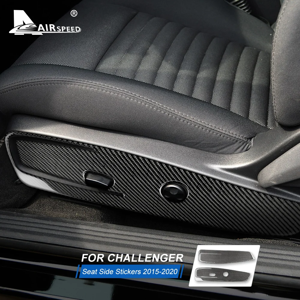 

Real Soft Carbon Fiber for Dodge Challenger 2015 2016 2017 2018 2019 2020 2021 2022 2023 Seat Side Panel Sticker Car Interior