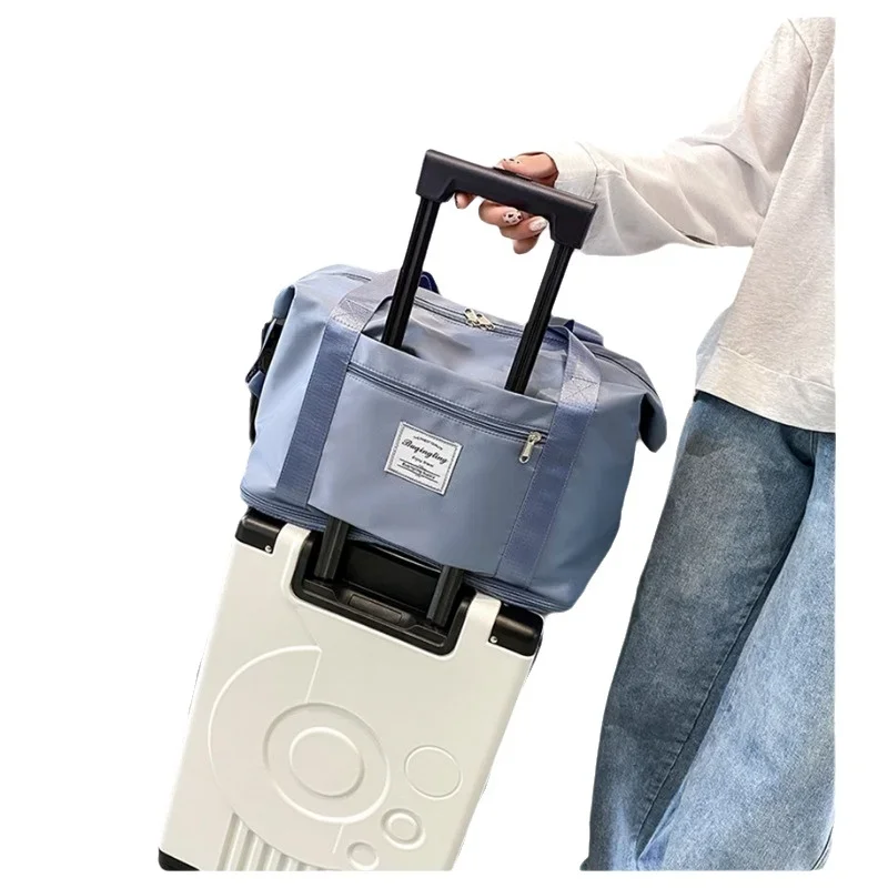 Sac de voyage à double épaule extensible de grande capacité, sac de tri des bagages, séparation sèche et humide, adapté aux voyages d'affaires ex