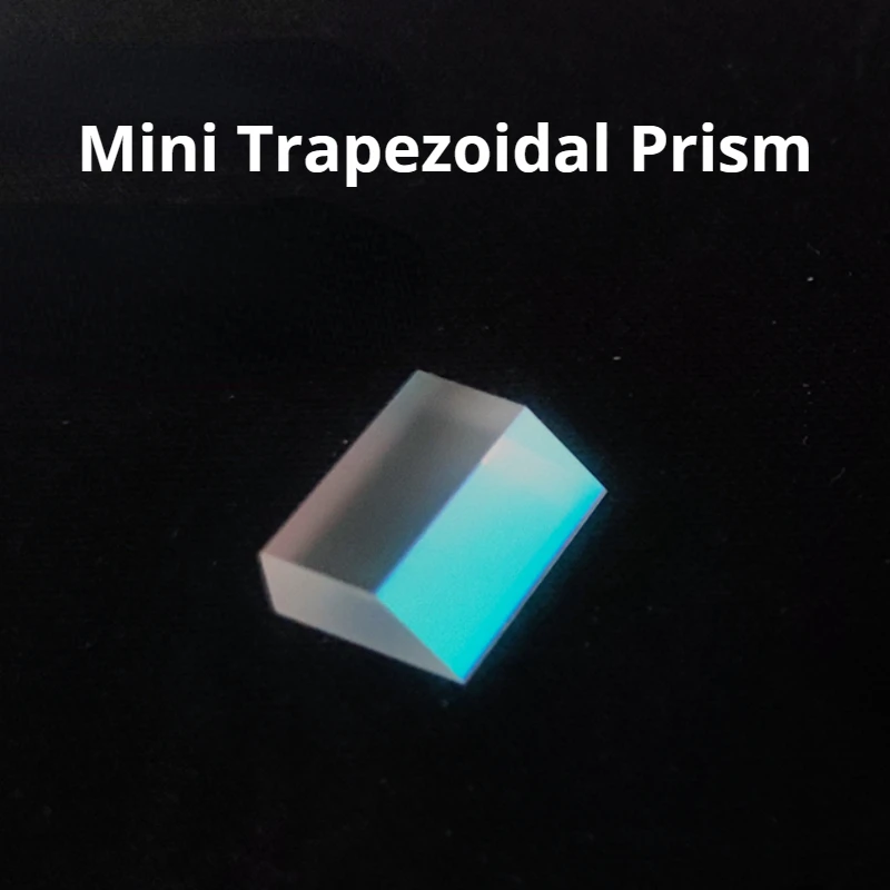 11x14mm H-K9 Mini Trapezoidal Prism with Four Frosted Sides and Bevelled Edges with Colour Coated Film for Optical experiments