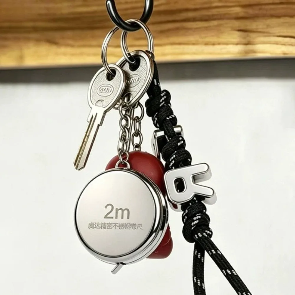 New 2M Length Tape Measure Stainless Steel Water Proof Keychain Tape Drop Proof High Precision Mini Ruler Outdoor Work