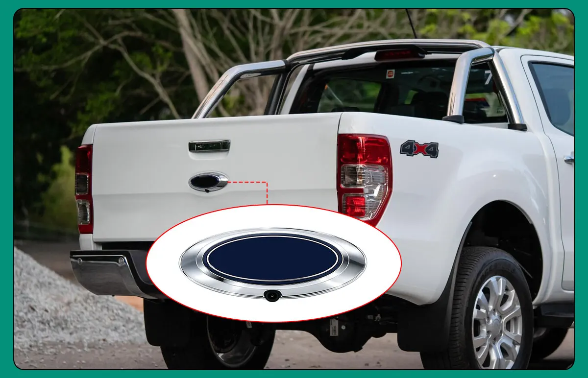AHD Dynamische Trajektorien-Rückfahrkamera mit Logo für Ford Ranger T6 T7 T8 XLT Edge F-150 F-250 F-350 Explorer – Detail 4