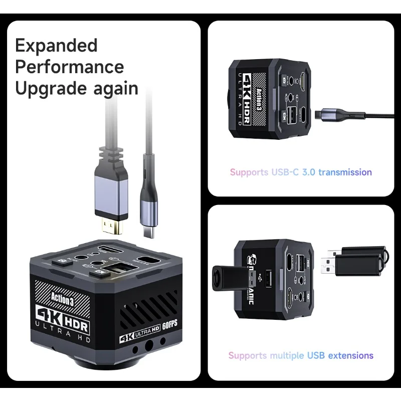 MECHANIC Action 3 High-definition Microscope Camera 4K HDMI USB CMOS 1080P Video Vision Inspection IC Chips Soldering Repair