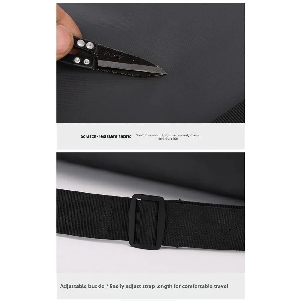 حقيبة سفر ذات سعة كبيرة من القماش الخشن مقاومة للغبار مع حجرة للأحذية، حقيبة لياقة رياضية مقاومة للماء، حقيبة تخزين ملابس محمولة