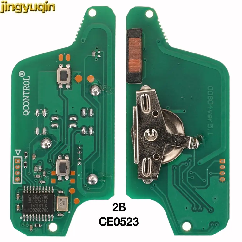 Jingyuqin 1 pz telecomando ASK/FSK chiave auto per Peugeot 207 307 407 607 807 Citroen C2 C3 C4 C5 C6 PCF7941/7946 ID46 CE0523/0536