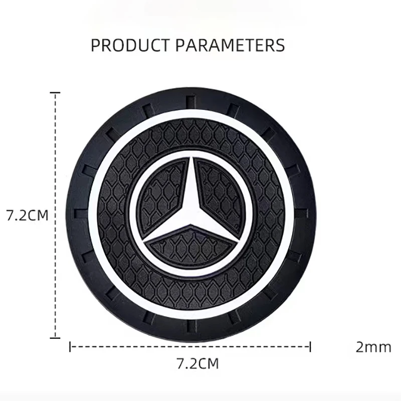 2PCS Car Water Cup Bottle Holder Anti-slip Pad Mat for Mercedes Benz New B/C/E Class A Class C200L GLC GLK New CLA GLA