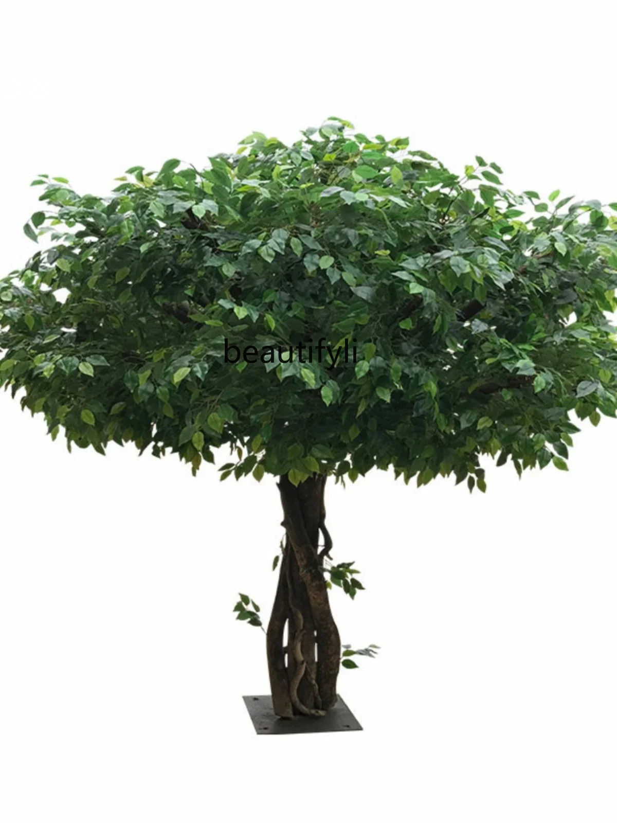 Shopping Mall Wishing Tree Hotel Landscaping Interior Decoration Green Leaf Banyan Simulation Landscape Tree Small Banyan Tree