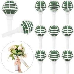 6pcs Foam Floral Handle Bouquet Holder Wedding Artificial Flowers Arrangement DIY Bridal Bouquet Decoration Supplies