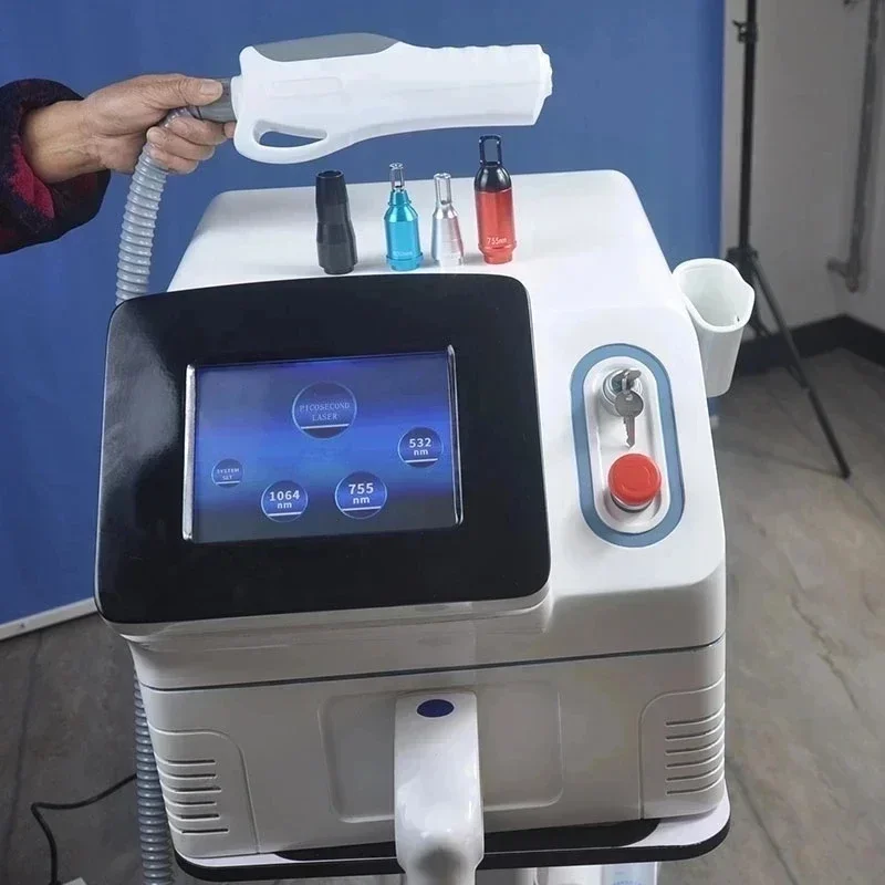 Picosecond Q Switched Nd Yag Laser Portable 1064nm 532nm 1320nm Pico Carbon Laser Peeling Tattoo Removal Machine