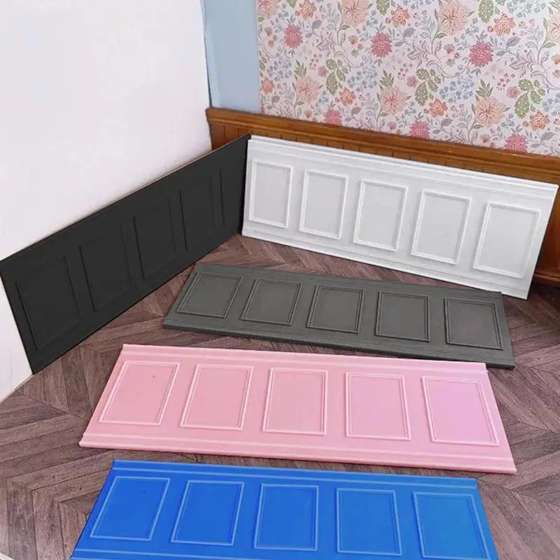 1Pcs Role Play Doll House Accessories Dollhouse Square Wall Skirt Wall Panel For Micro Landscape Window Display-TOY