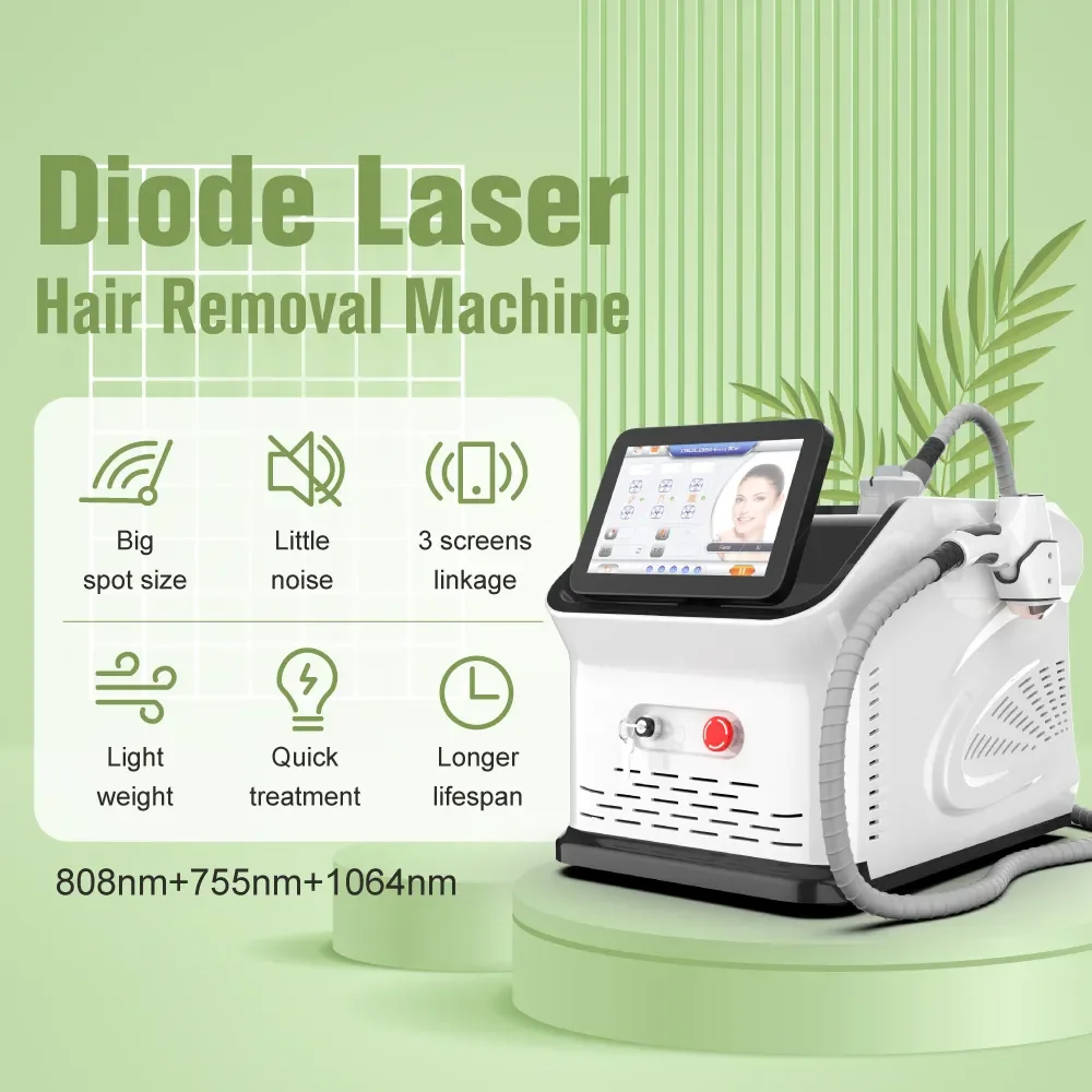 3000W Diode Laser Hair Removal Machine Super Ice TEC Cooling Painless Permanent Epilation Professional Beauty Salon Equipment