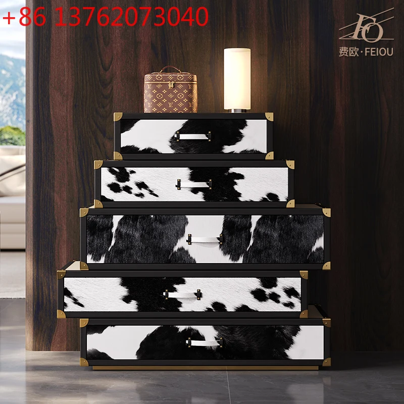 

Light luxury decorative bucket cabinet Italian postmodern storage porch bucket cabinet
