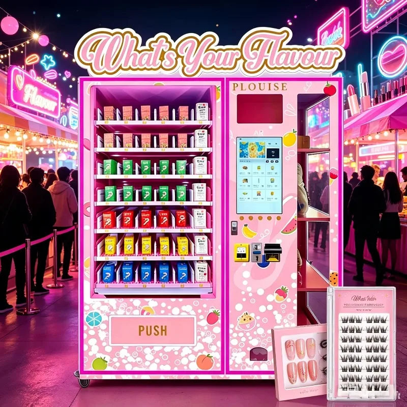 Custom Beauty Vending Machine 24-Hour Unmanned Touchscreen with 22-Inch LCD Credit Card & Coin Payments Multiple Payment Methods