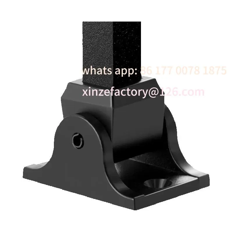 Customizable Aluminum Alloy Baluster Shoes Stair Flat/Adjustab Shoe with Screw Holes Scroll Basket Twist Knuckle