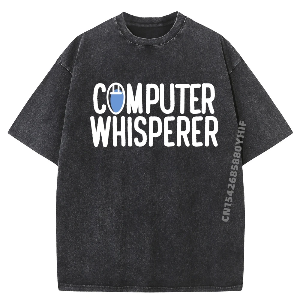 

ПК Nerd Techie It Technician Computer Whisperer Дизайнерская футболка Мужская футболка с рисунком Футболки с надписью на день рождения