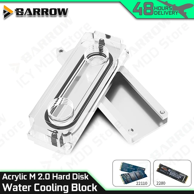 Chłodzenie wodne dysku SSD Barrow M2, radiator akrylowy do PC, chłodzenie cieczą, budowanie, dysk twardy MOD HDM2280-PA