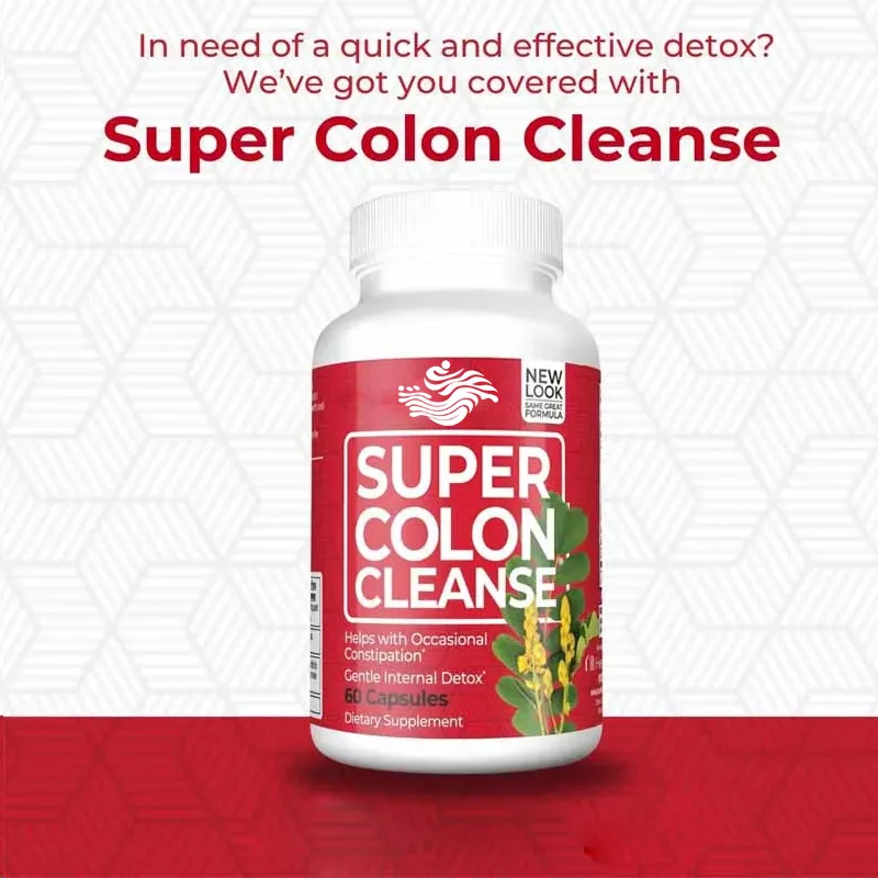 Super Colon Cleansing For 10 Days With Gentle Detoxification, Made Of Psyllium Husk, Digestive Support, 60 Capsules